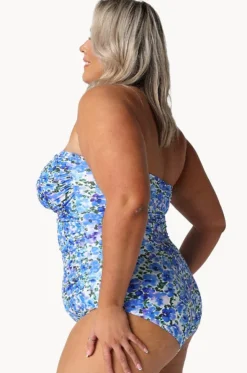 Pansy Twist Front Bandeau One Piece