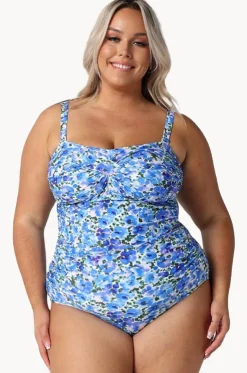 Pansy Twist Front Bandeau One Piece