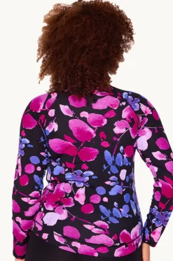 Paper Flowers Long Sleeve Suntop