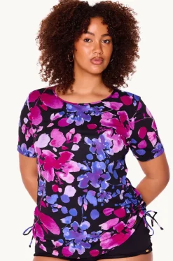 Paper Flowers Short Sleeve Suntop