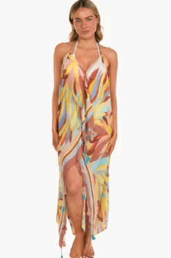 Paradise Found Maxi Halter Dress