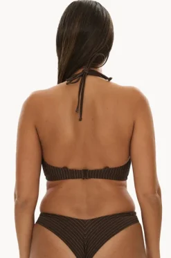 Pinstripe E/F Cup Underwire Halter