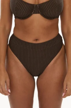 Pinstripe High Leg Brief