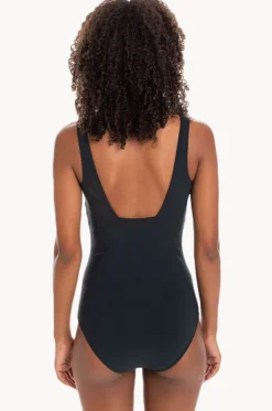 Plain Binded Square Neck One Piece