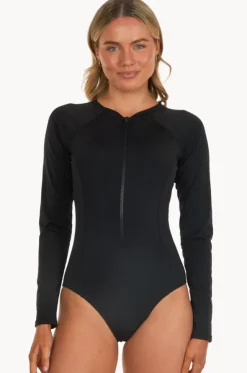 Plain Long Sleeve Sunsuit