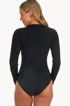 Plain Long Sleeve Sunsuit