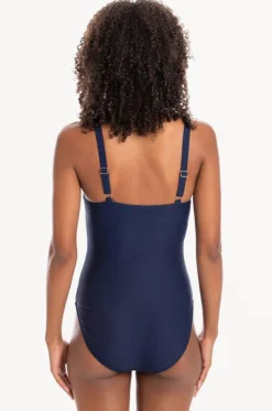 Plain Textured Scoop Neck One Piece