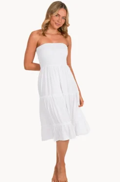 Plain Tiered Ruched Dress