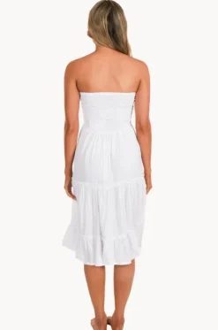 Plain Tiered Ruched Dress
