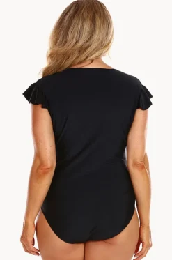 Plain Zip Front One Piece