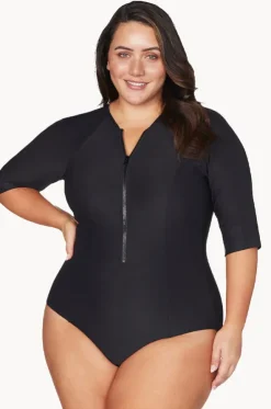 Plains Short Sleeve Zip Sunsuit