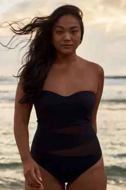 Reset D/DD Cup Spliced Bandeau One Piece