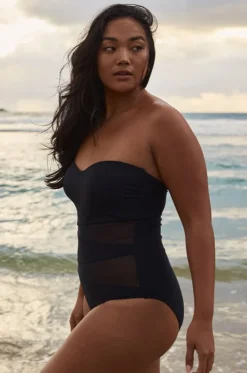 Reset D/DD Cup Spliced Bandeau One Piece