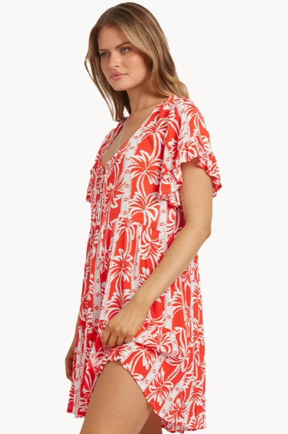 Row Of Palms Tiered Dress