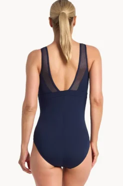 Rozella Taped High Neck One Piece
