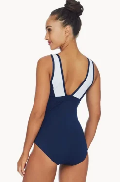Ruched Scoop Neck One Piece