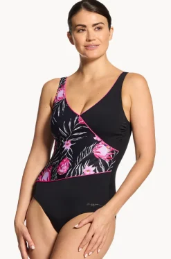 Safari Leaf Wrap Front One Piece