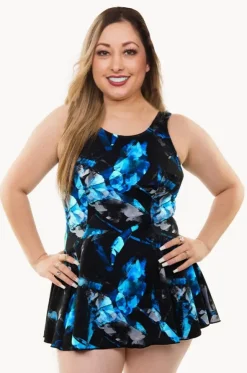 Sapphire Crystals Swim Dress