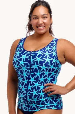 See Stars DD/E Cup Zip Front Tankini Separate