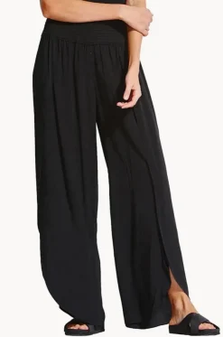 Shirred Waist Wrap Pant