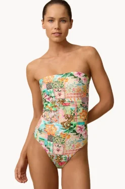 Simi Ruched Bandeau One Piece