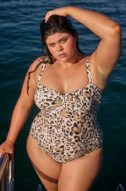 Snow Leopard Bandeau One Piece