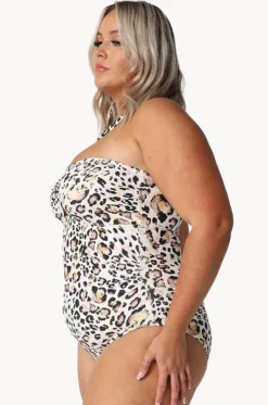 Snow Leopard Bandeau One Piece