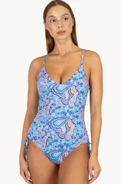 South Beach Ruched Side Tie One Piece