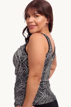 Space Signals DD/E Cup Zip Tankini Separate