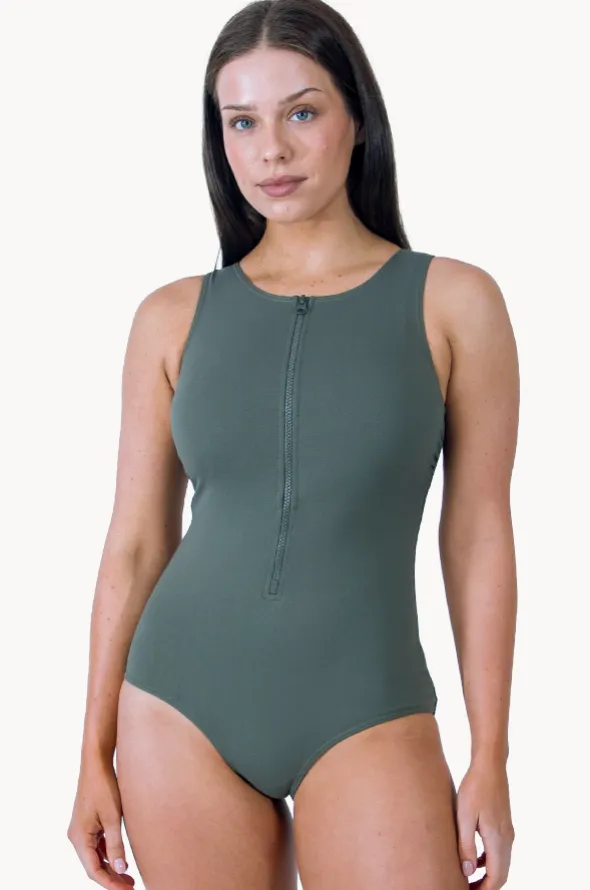 Sports F/G Cup Zip Through One Piece