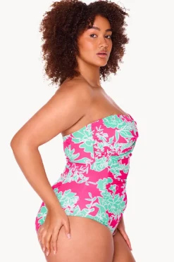 Strawberry Fields Twist Bandeau One Piece