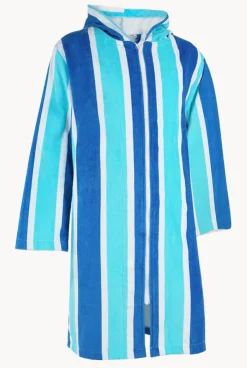 Stripe Hooded Towelling Robe S/M