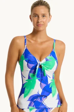 Sublime DD/E Cup Tie Front Tankini Separate