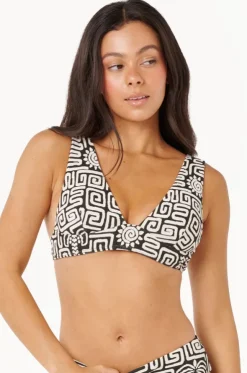 Sunset Jacquard Deep V Top