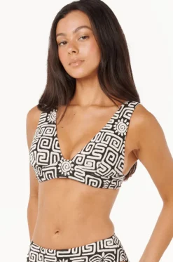Sunset Jacquard Deep V Top
