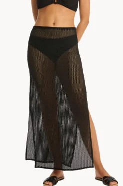 Surf Mesh Long Skirt