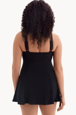 Texture Luxe Plunge Swim Dress