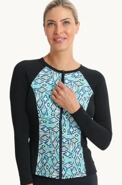 Tide Long Sleeve Zip Suntop