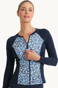 Tide Long Sleeve Zip Suntop