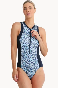 Tide Sleeveless Zip One Piece