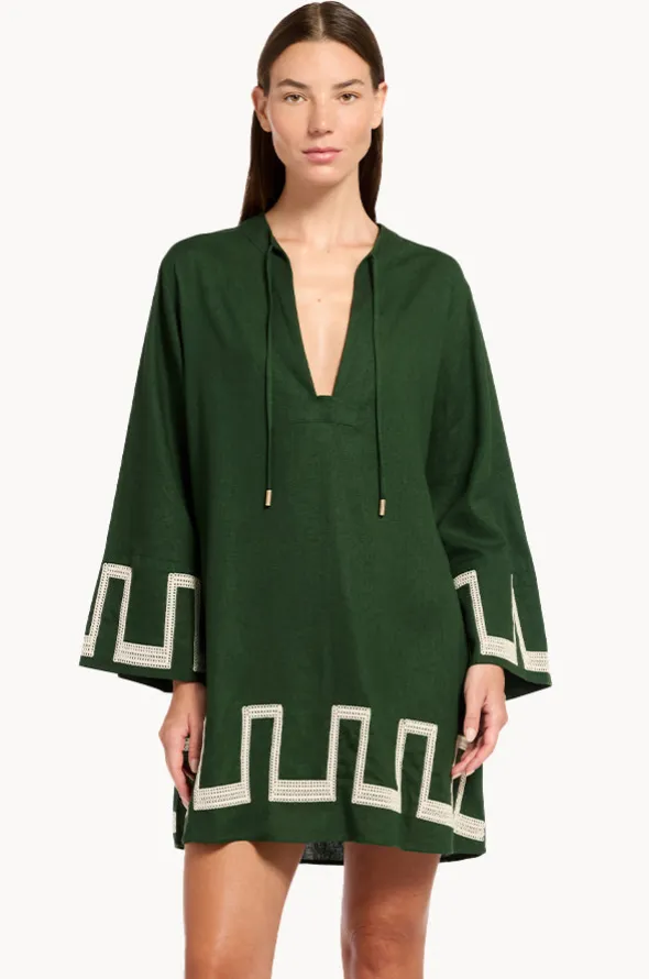 Tirari Nights Embroidered Mini Kaftan