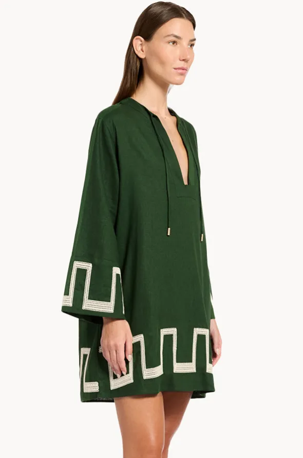 Tirari Nights Embroidered Mini Kaftan