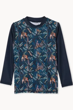 Toddler Boys Tiger Palm Long Sleeve Suntop