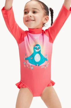 Toddler Girls Sloth Long Sleeve Sunsuit