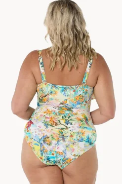 Tropicana Frill V Neck One Piece