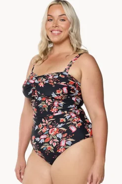 Wild Berries Twist Front Bandeau One Piece