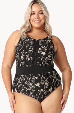 Wildflowers Zip High Neck One Piece