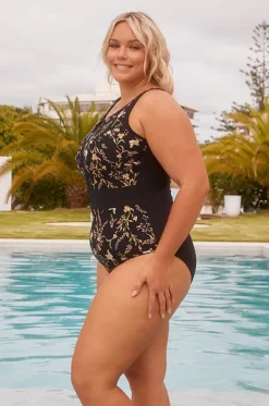 Wildflowers Zip High Neck One Piece